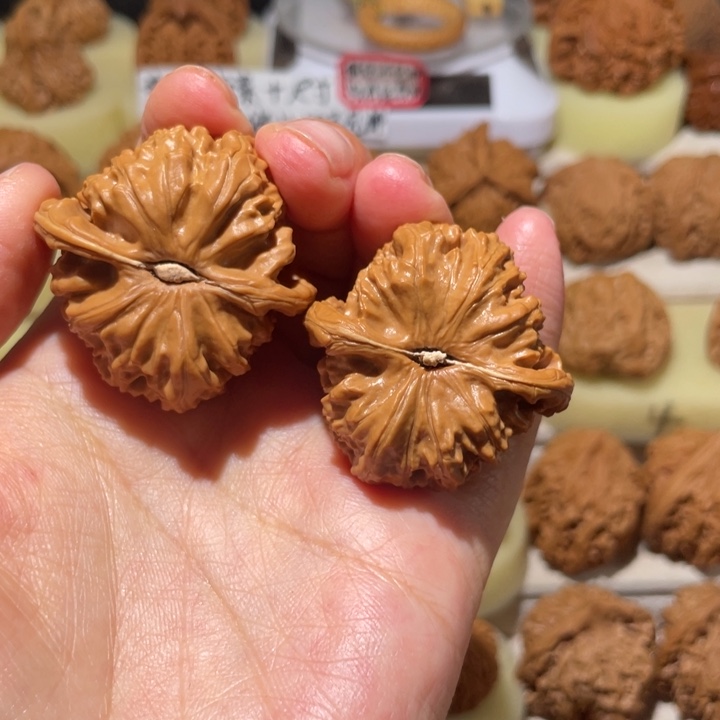 ****陈文玩核桃吊坠三角白