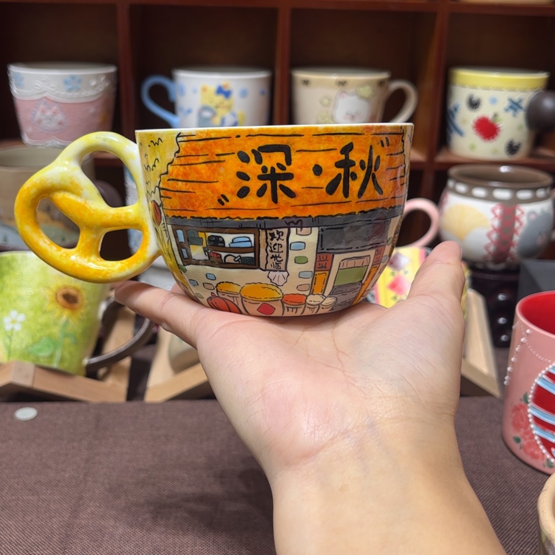 摆件陶景德镇陶瓷马克杯