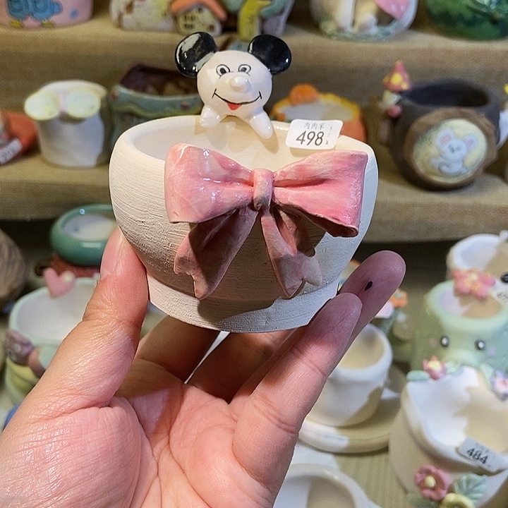 498 手工手绘花盆，满29包邮