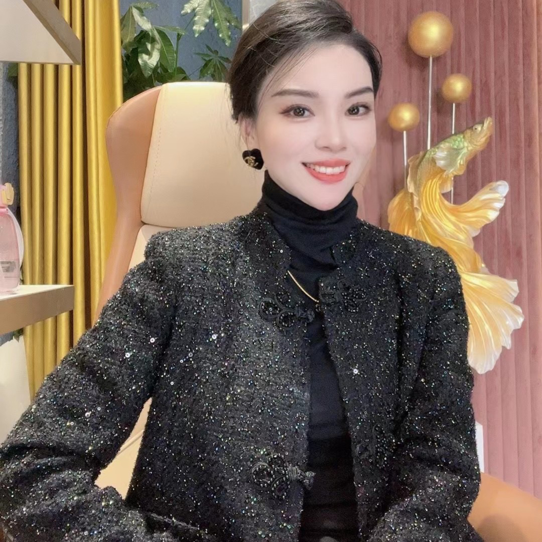 宸嫚三C娘娘9896新款高端气质国风盘扣百搭时尚外套