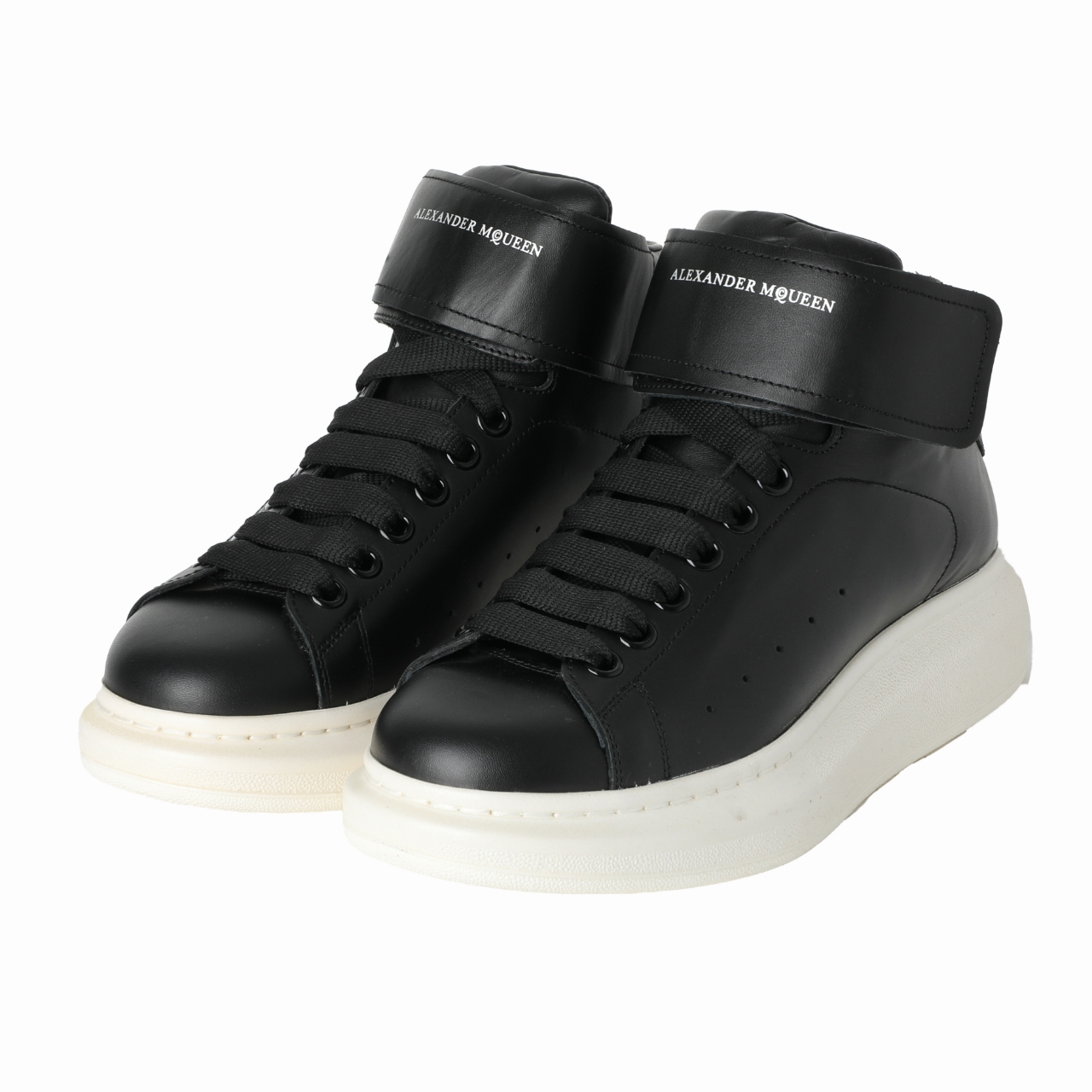 Alexander McQueen/亚历山大·麦昆男士真皮高帮鞋378610WHGP01000