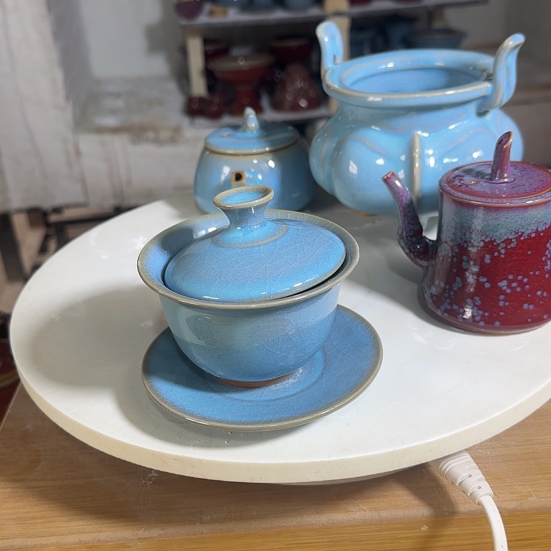 摆件陶郑家钧窑摆件