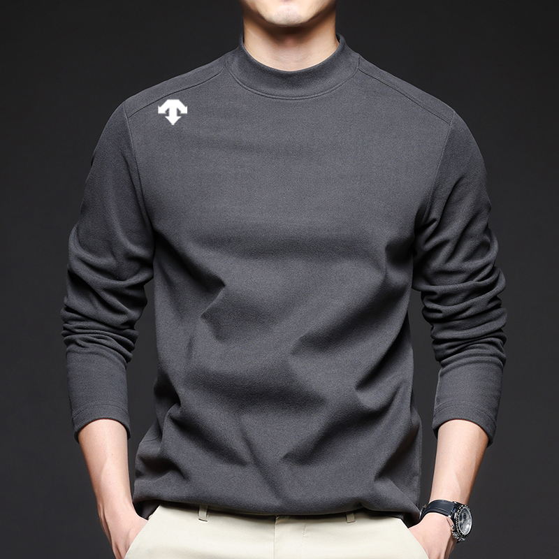 奥特莱斯撤柜丨迪桑家秋冬新款男士德绒半高领T恤时尚打底上衣潮