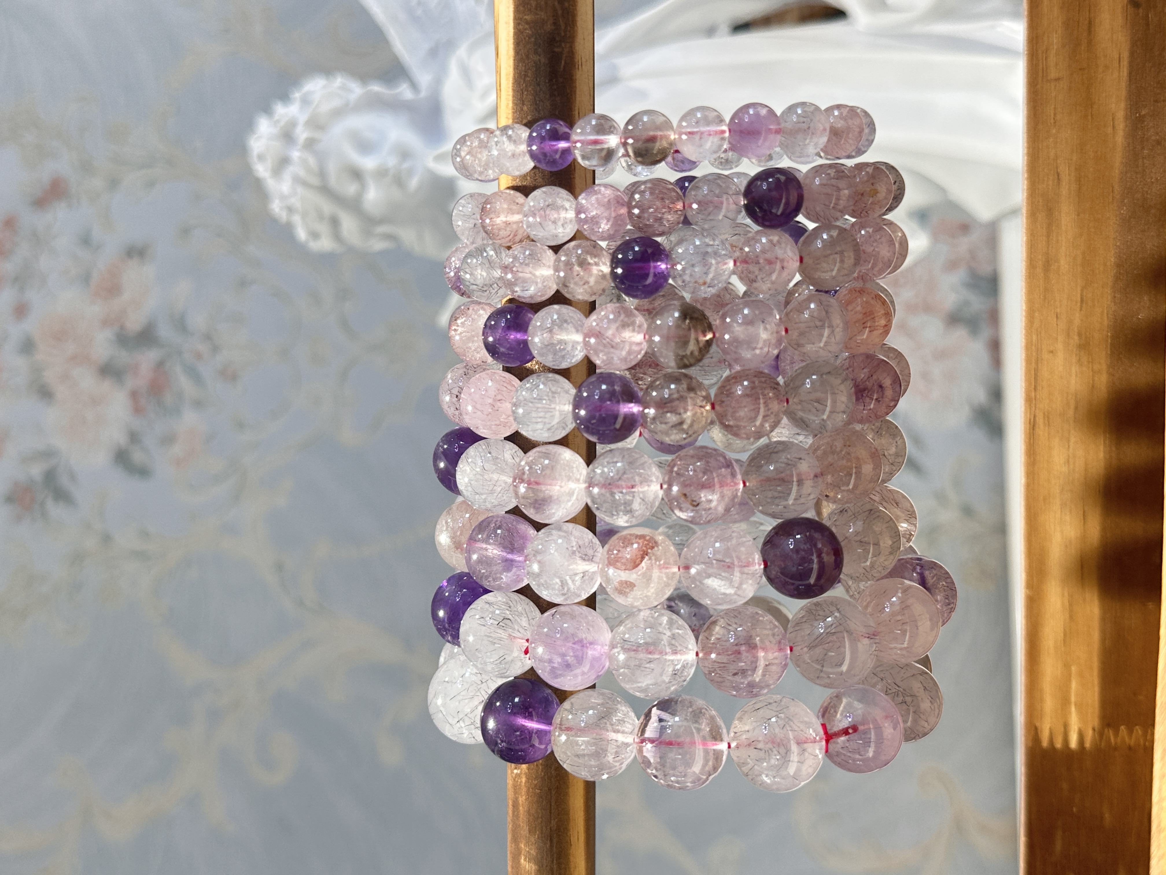 天然水晶超七手串 多样性发其一 C36