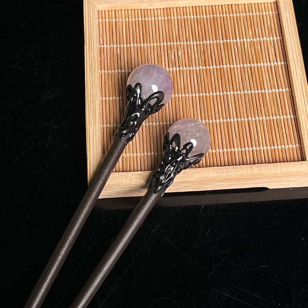 天然水晶发簪 NN34 多样性发其一