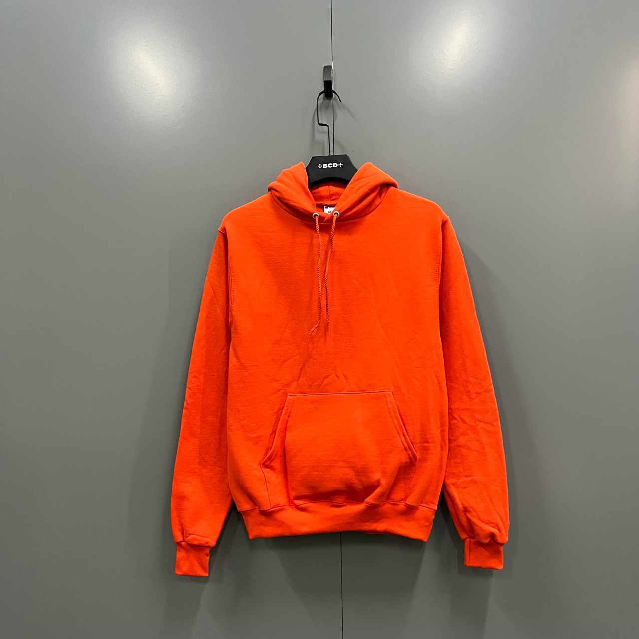 95新 Champion （bb）122 桔色冠军单标帽衫 S码