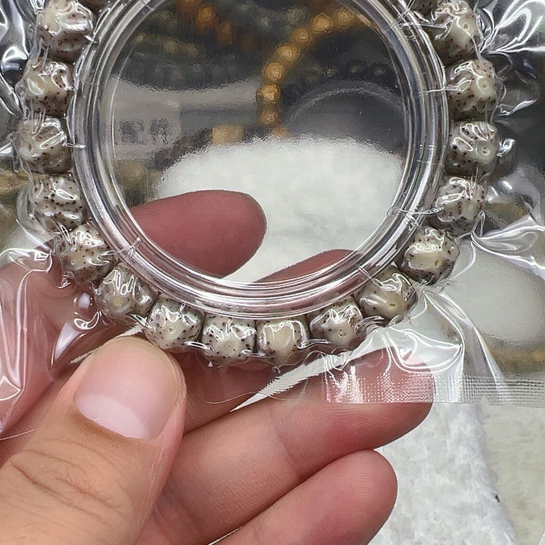 星月菩提手串34灭火满糯冰石玉星月菩提单圈无相1.0