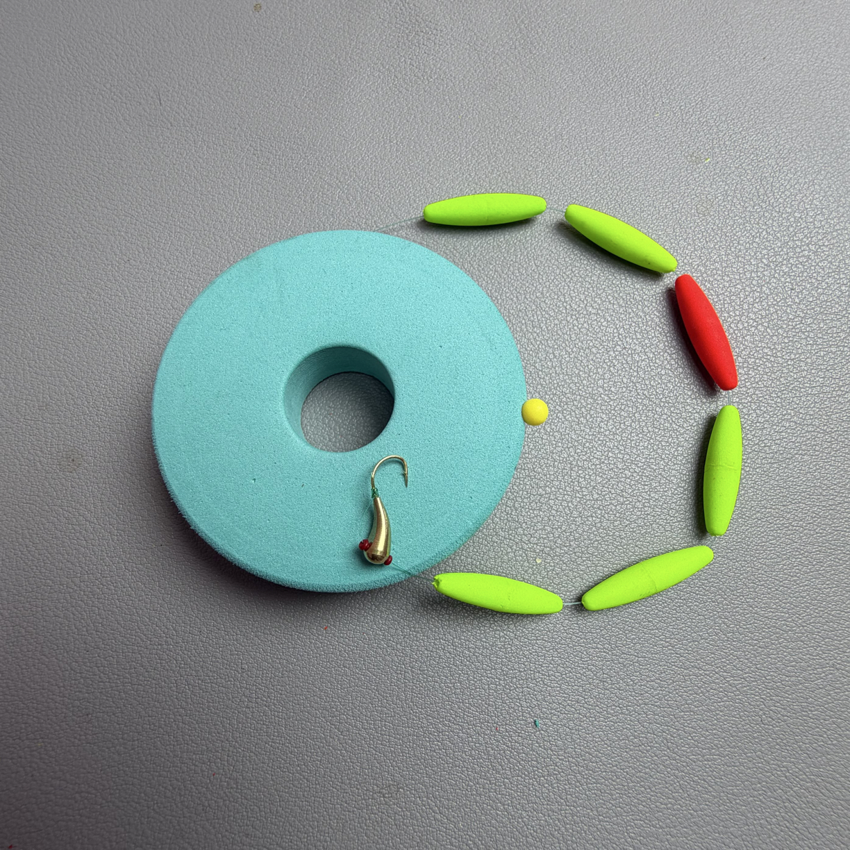 订制款 醒目新款 B1橄榄型大浮漂 铜坠朝天钩手工线组