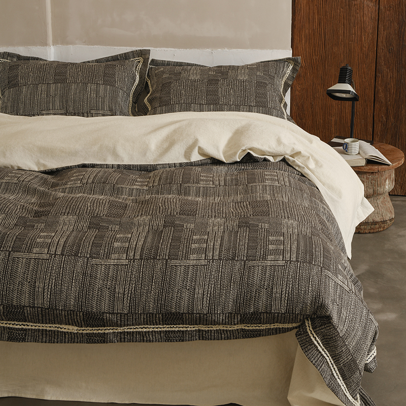 复古侘寂风丨棉麻四件套2025新款床单被套高级感提花四季通用床品