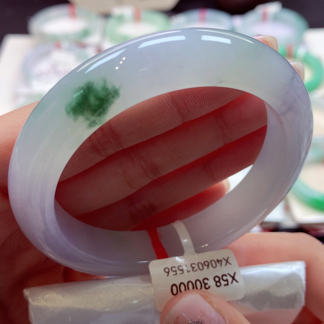 翡翠手镯未镶嵌24正圈77