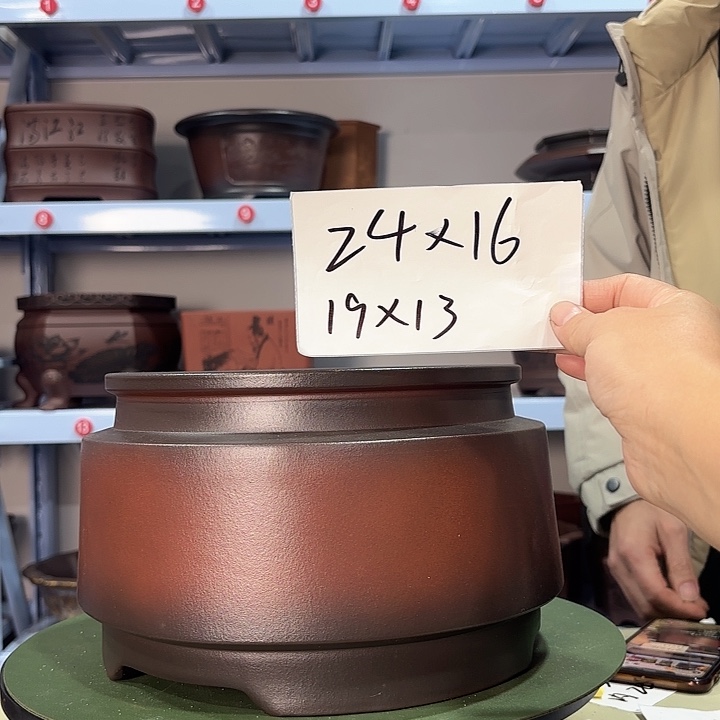 紫砂花盆新品处理