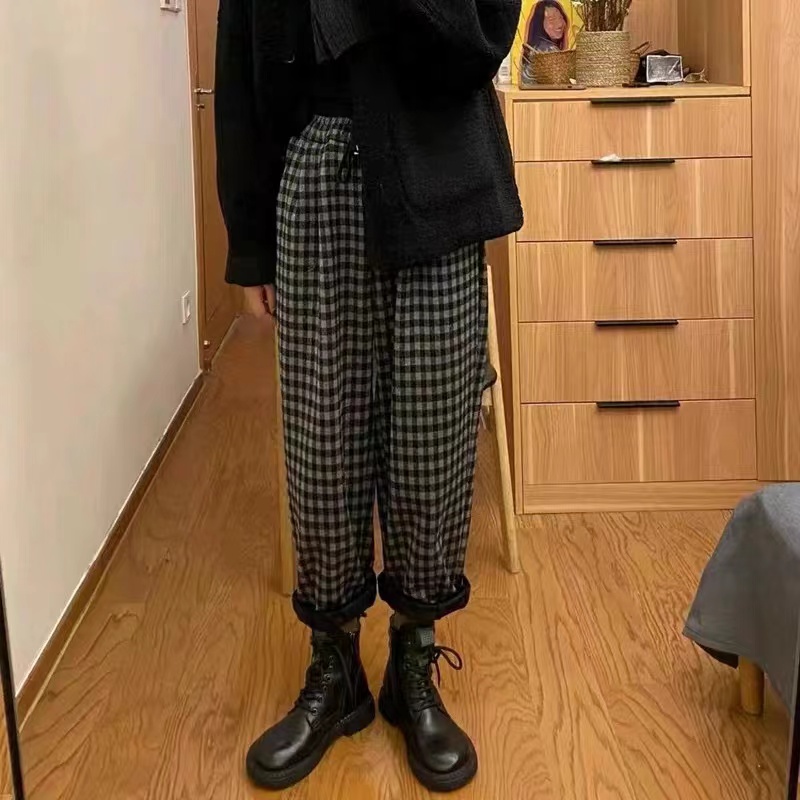 25591 黑色微喇裤女高腰垂感显瘦新款微喇长裤 F80 三楼