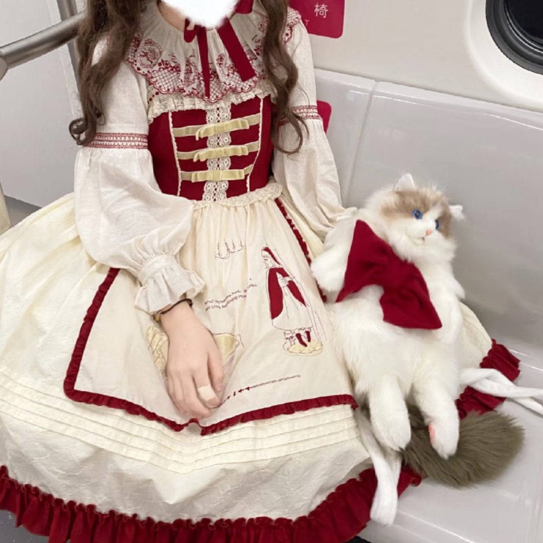 小红帽 纯色 jsk