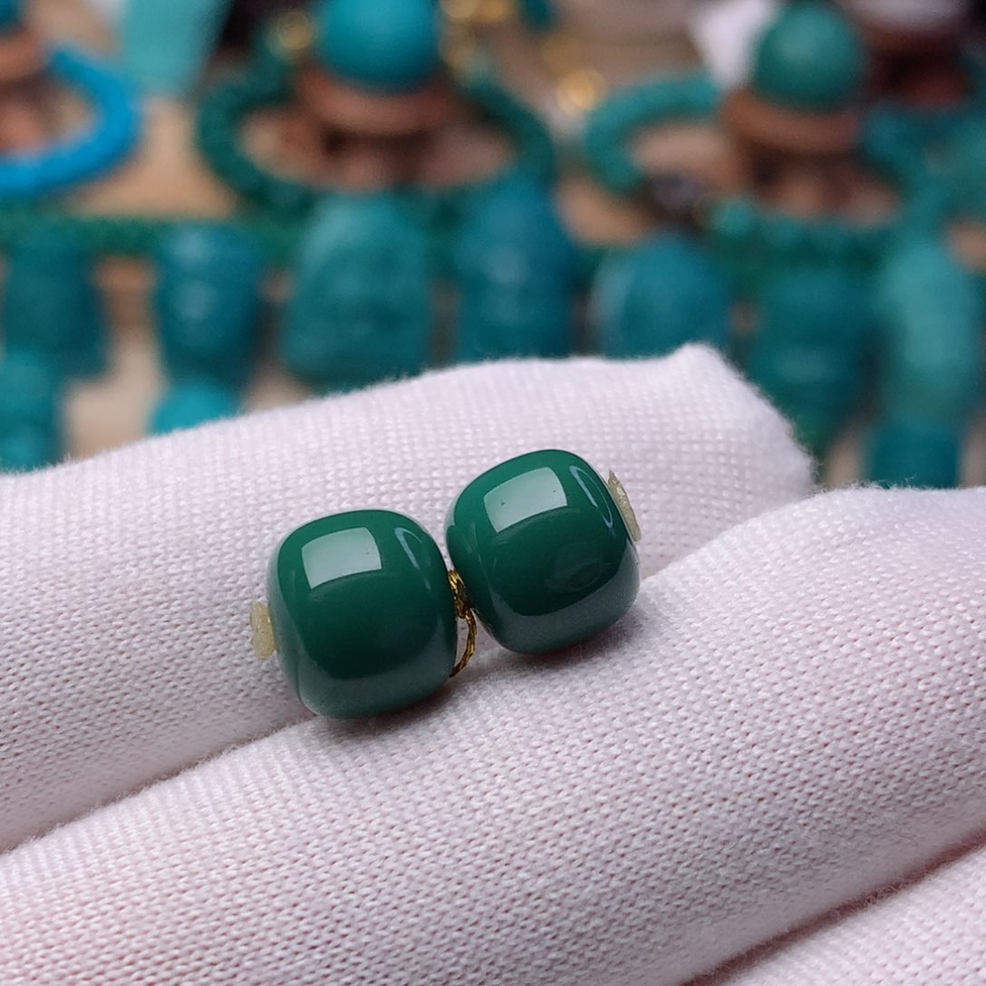 绿松石珠宝奇石未镶嵌9.5m m