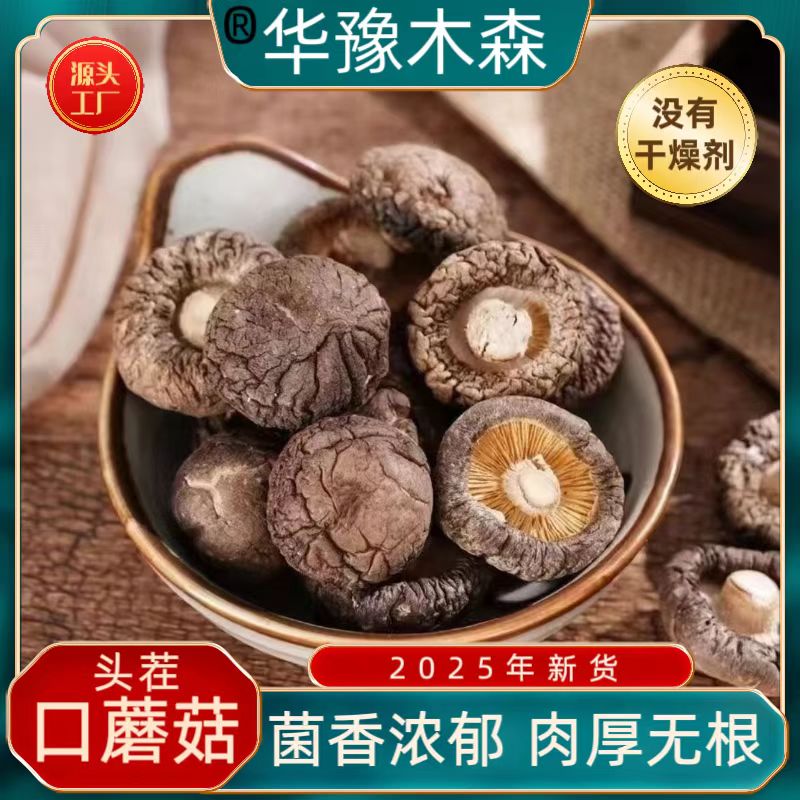 华豫木森正宗口蘑菌菇农家香菇营养特产美味可小菌菇干香菇