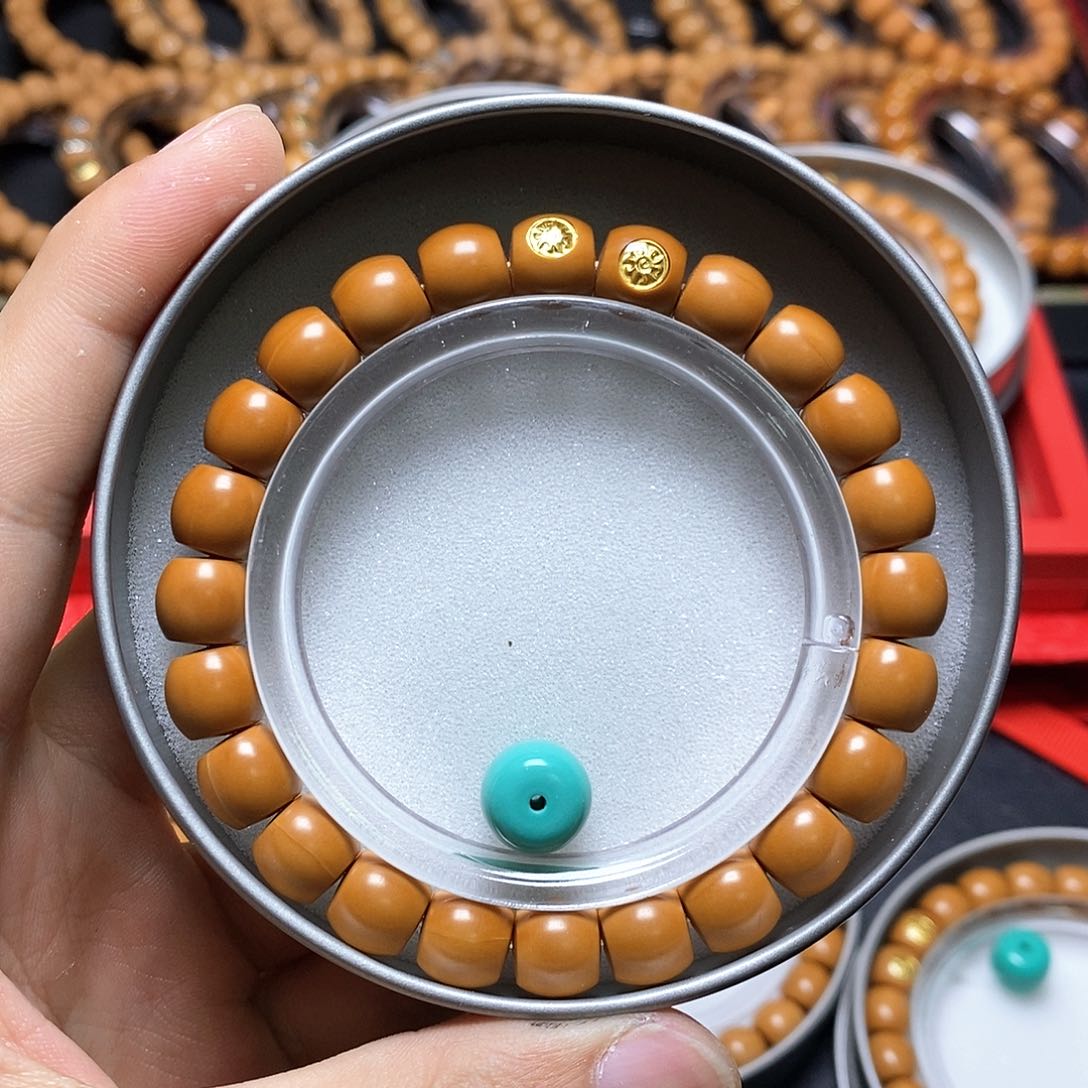 猴头核桃手串双18k金标直切10左右全品32号