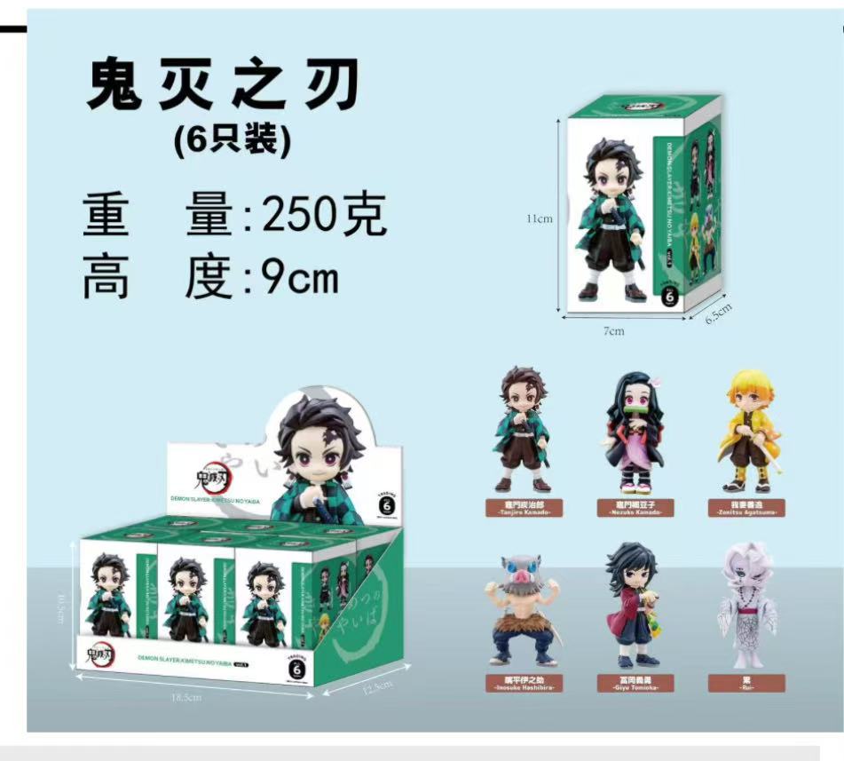 【破价浮浮】鬼灭之刃第二弹手办收藏-盲盒二创默认微瑕-同意代拆