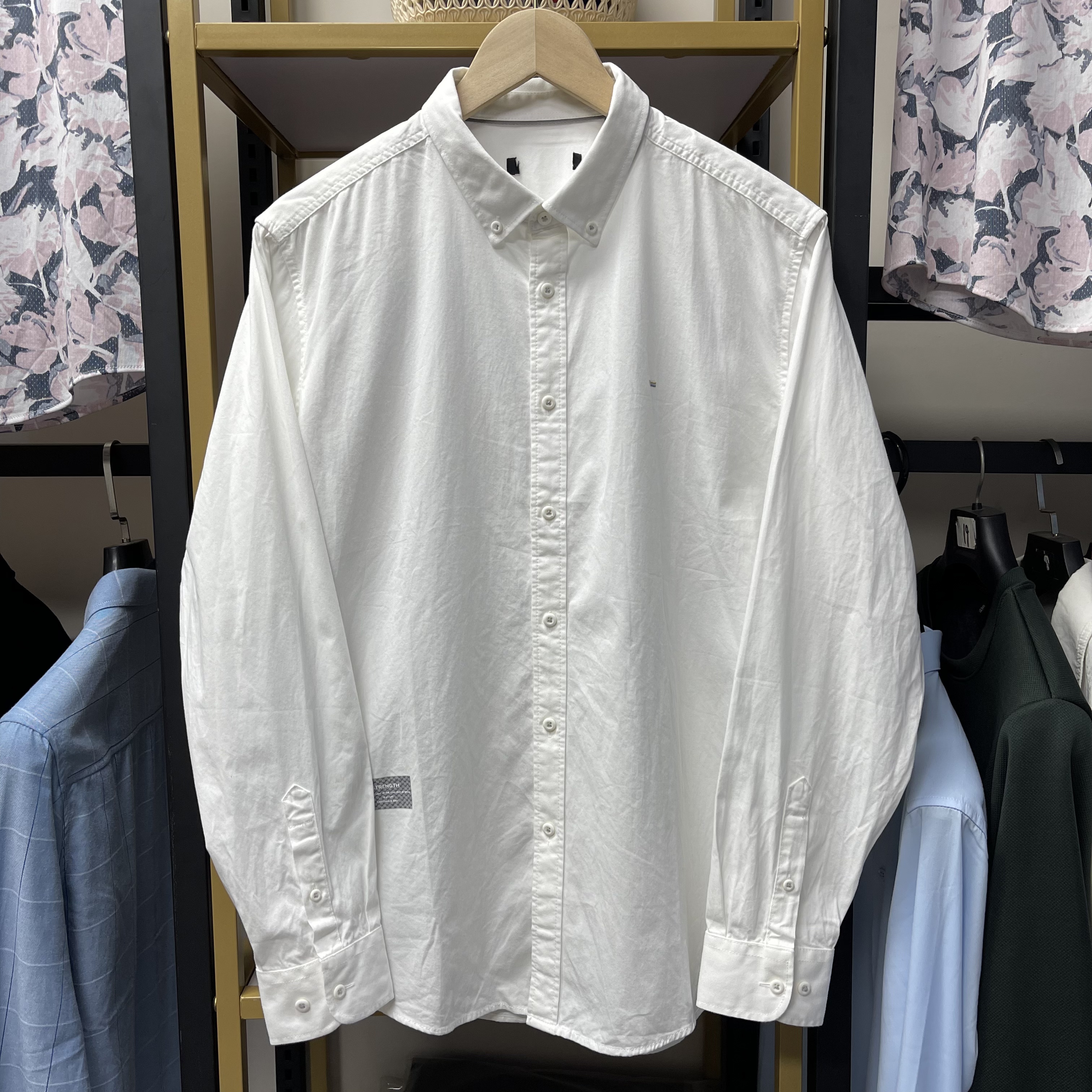 100棉！品牌撤柜男士春秋季全棉休闲长袖衬衫口领长袖衬衣