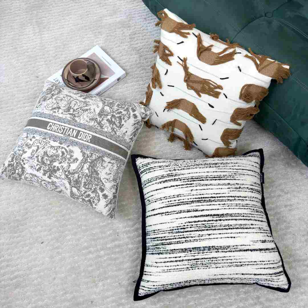 【布鲁塞尔】中古奶油抱枕复古棕色沙发靠垫侘寂风民宿腰靠棉麻枕套