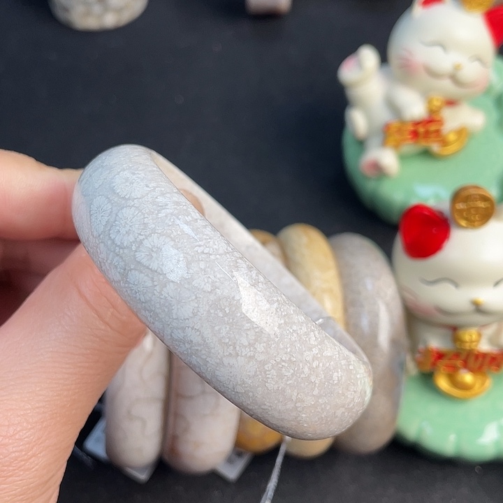 硅化珊瑚（珊瑚玉）未镶嵌手镯56