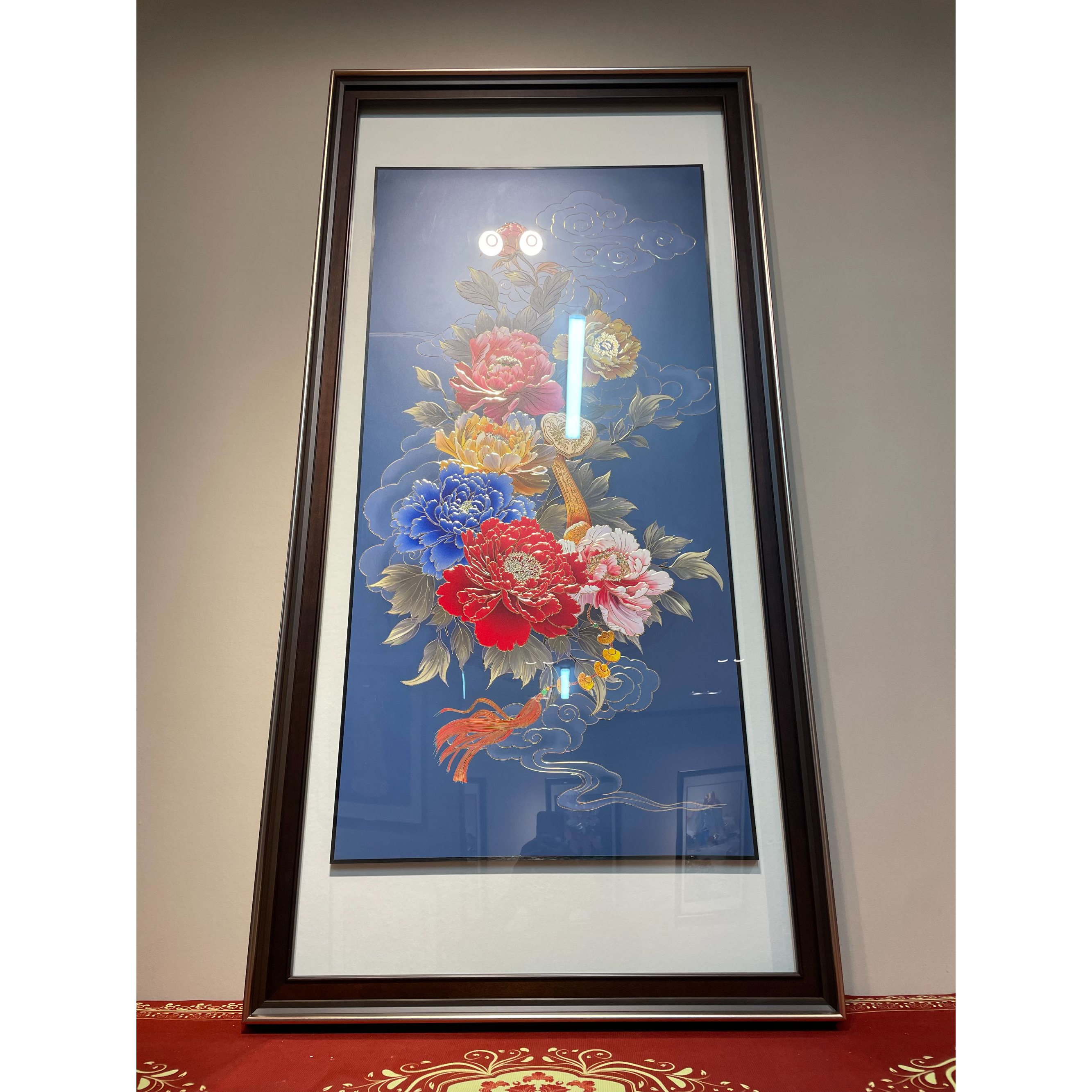 铜小鸭《吉祥如意》手工铜板雕刻 玄关画茶室餐厅挂画