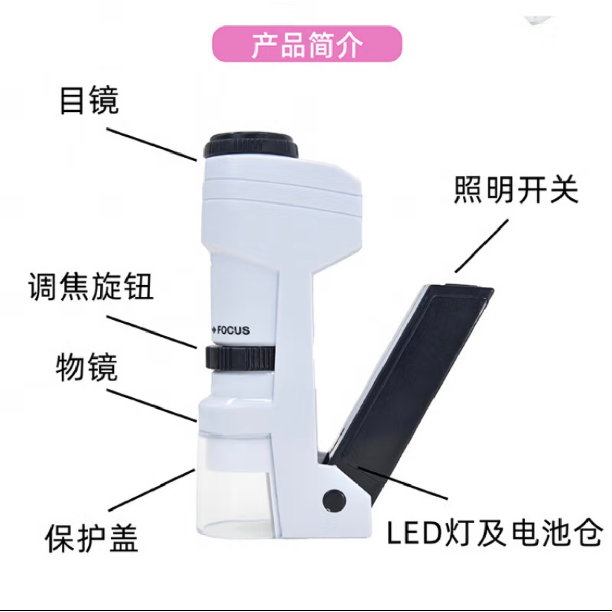 8新  B01儿童显微镜/电子配件颜色不挑听主播讲解自行研究乐拍