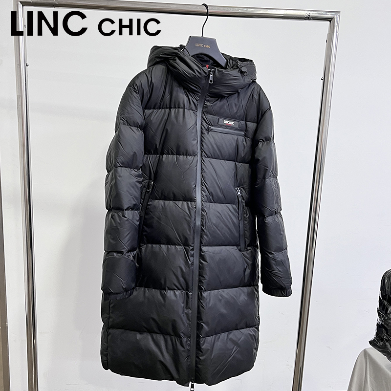 LINCCHIC金羽杰专柜正品新款都市机能中长款羽绒服女Y24606310