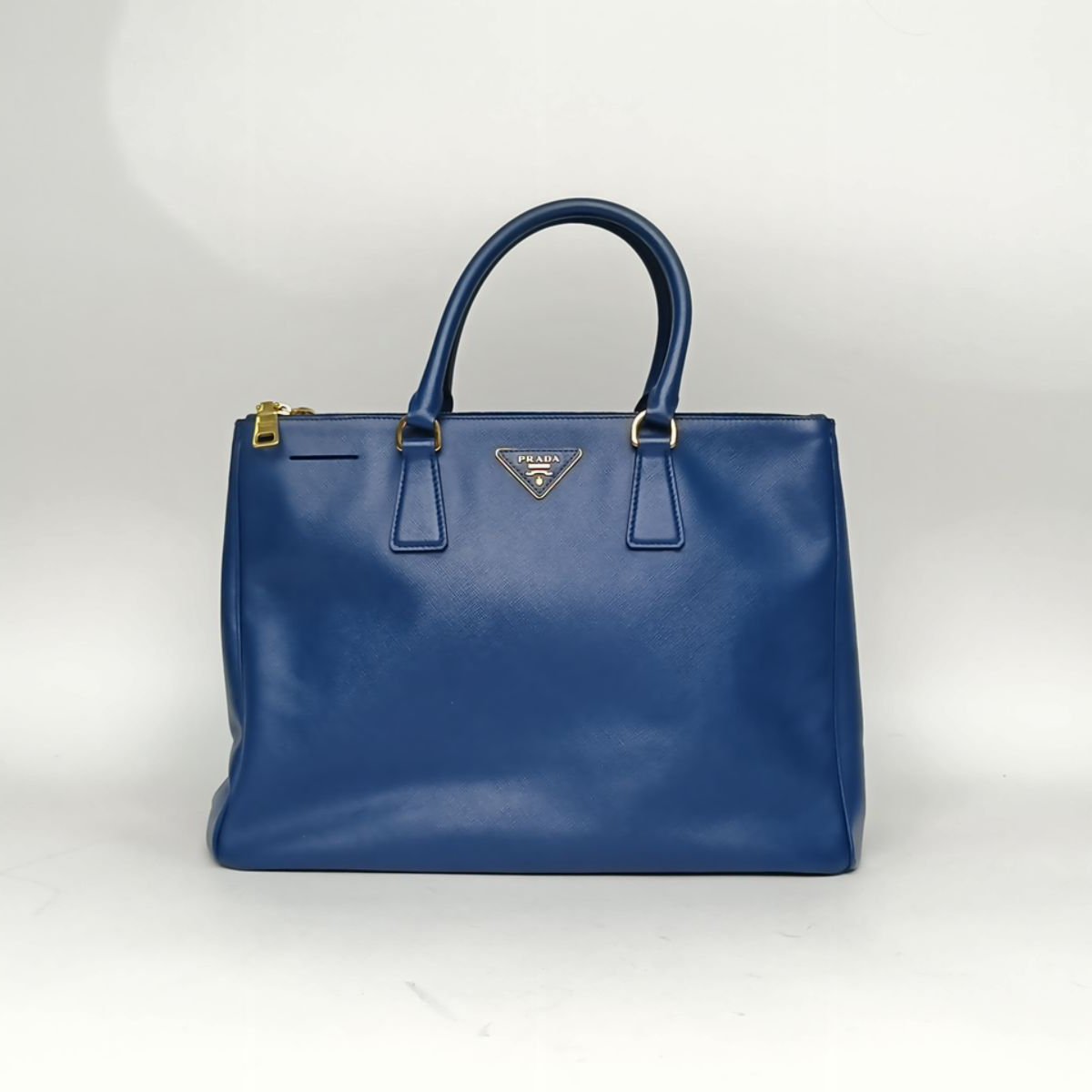 95新 Prada/普拉达 小花Jerry活动Galleria 杀手包 蓝色 金扣