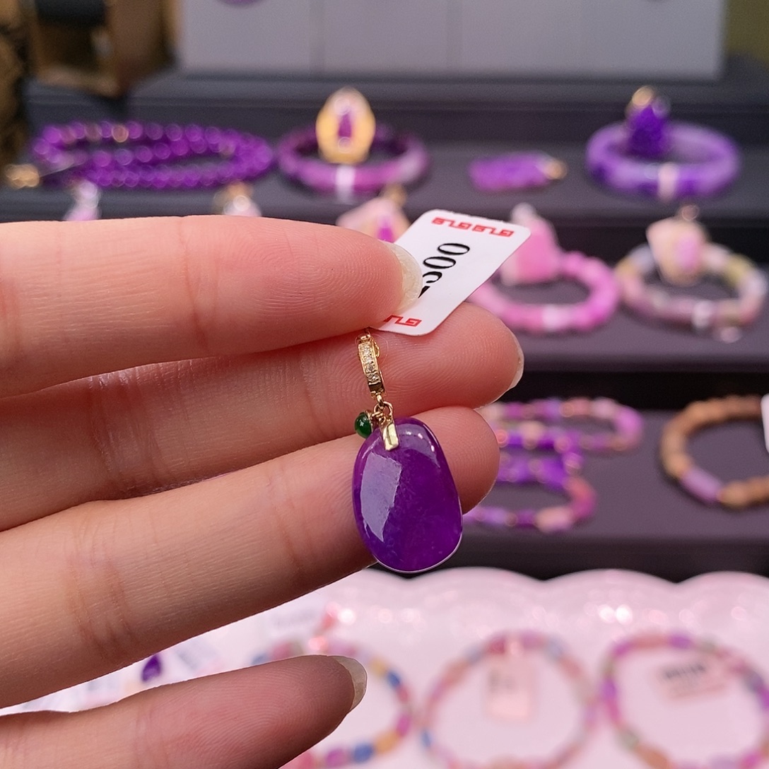 苏纪石（舒俱来）18K金镶嵌吊坠(不含链)