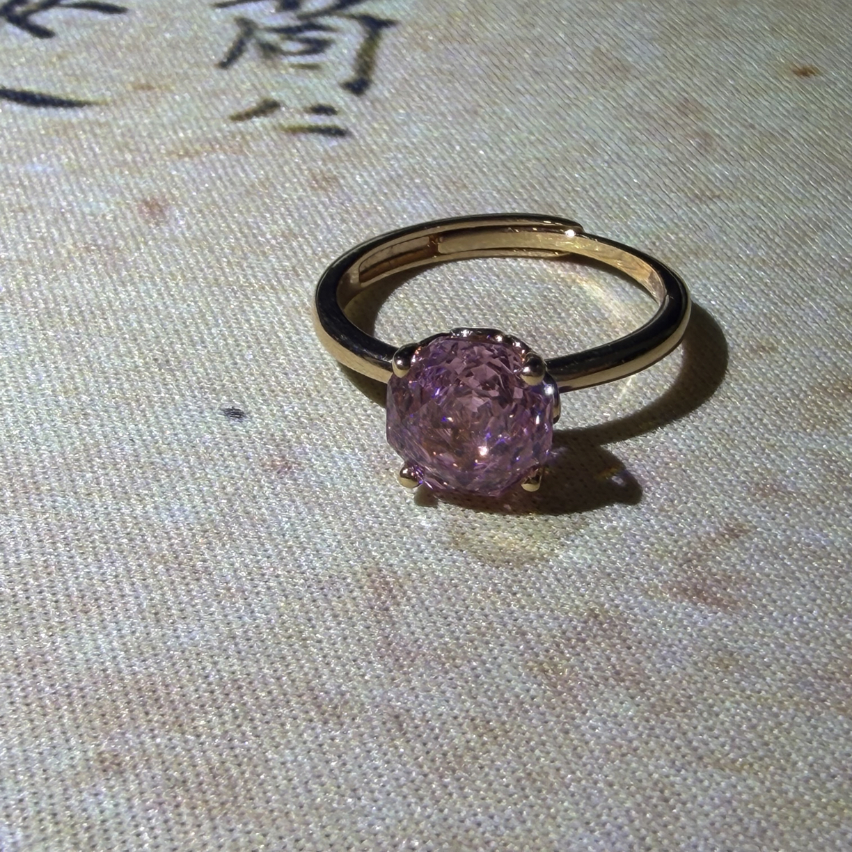 [南非甄选】NFZX LC-1830 DIY套装【粉色四爪玫瑰切戒指首饰