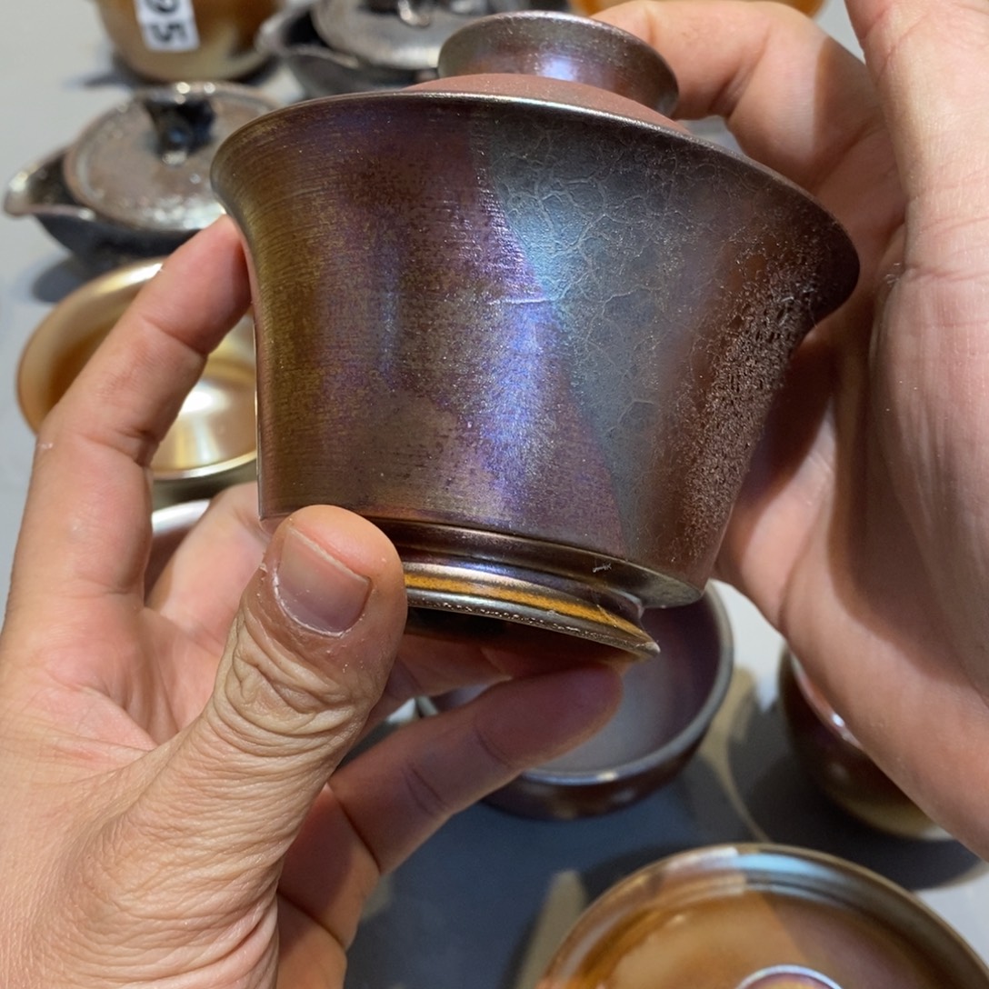 军***敌柴烧茶具陶瓷杯哦