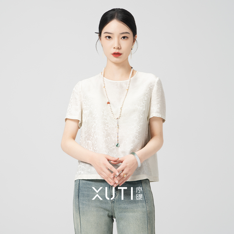 序缇『幽栖』春夏新款复古国风新中式女装桑蚕丝上衣H18-6295