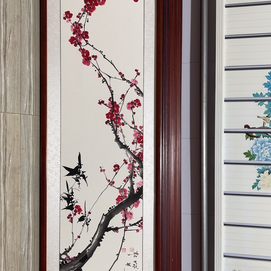 国画书画作品带框163×48