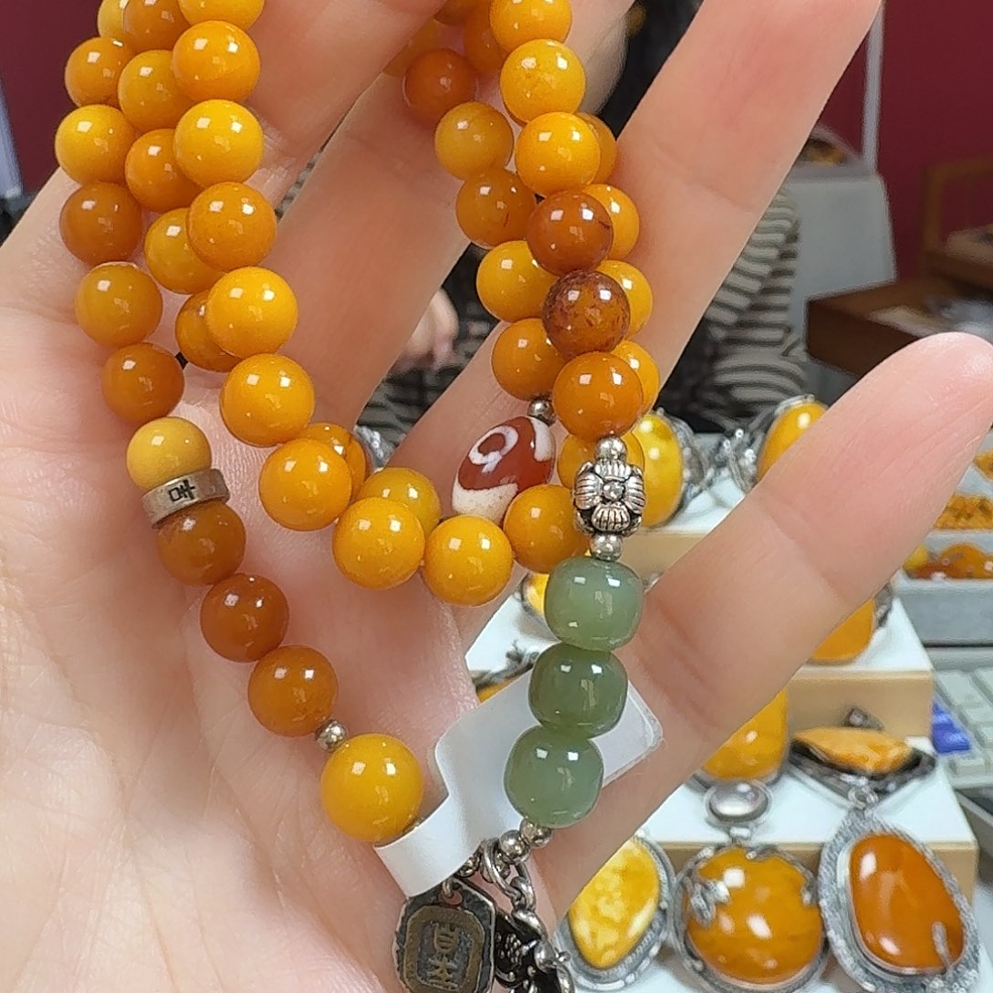 蜜蜡未镶嵌项链项链