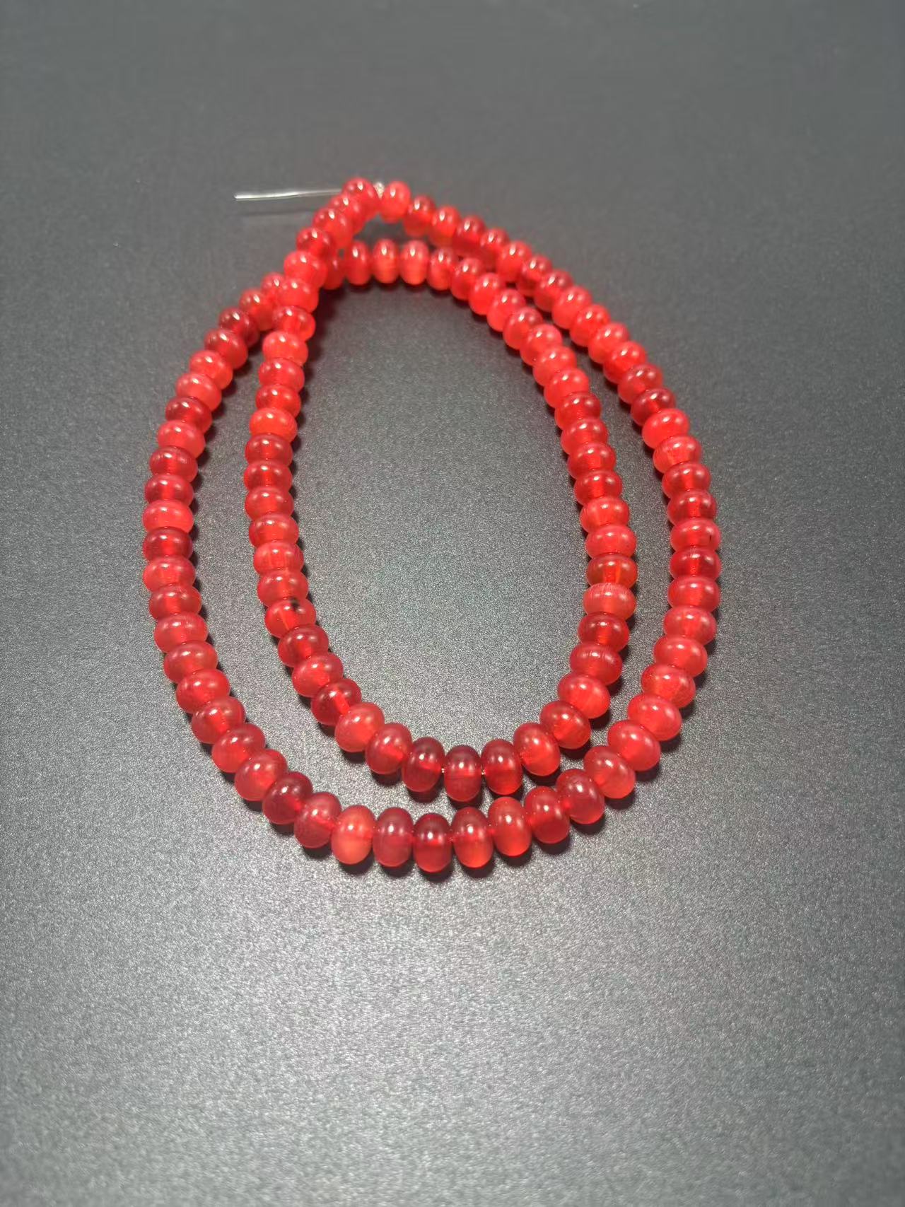 铁合金琉璃手链 非金属材质珐琅 青鱼石脖挂多圈手链