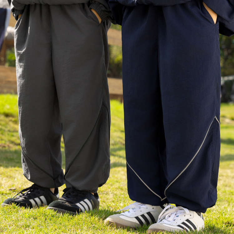 EK童装美式街头宽松休闲3M反光男童长裤日系春中大儿童防蚊裤子潮