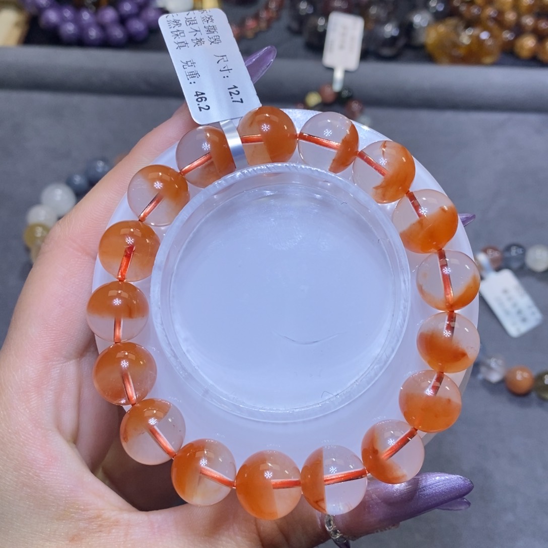 水晶手链未镶嵌红兔毛