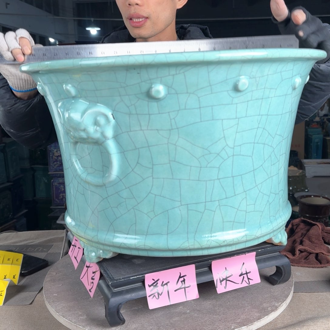 一风堂石湾花盆。气孔缝隙