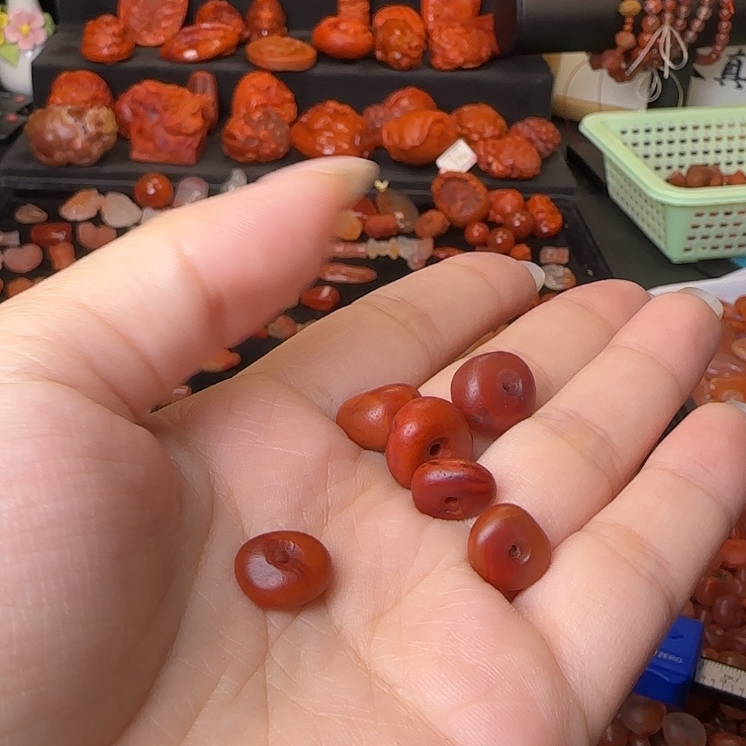 এ***༊吊坠(不含链)银S925镀金镶嵌南红玛瑙