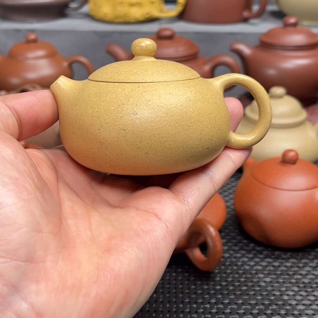 紫砂茶壶紫砂紫砂梨皮绿