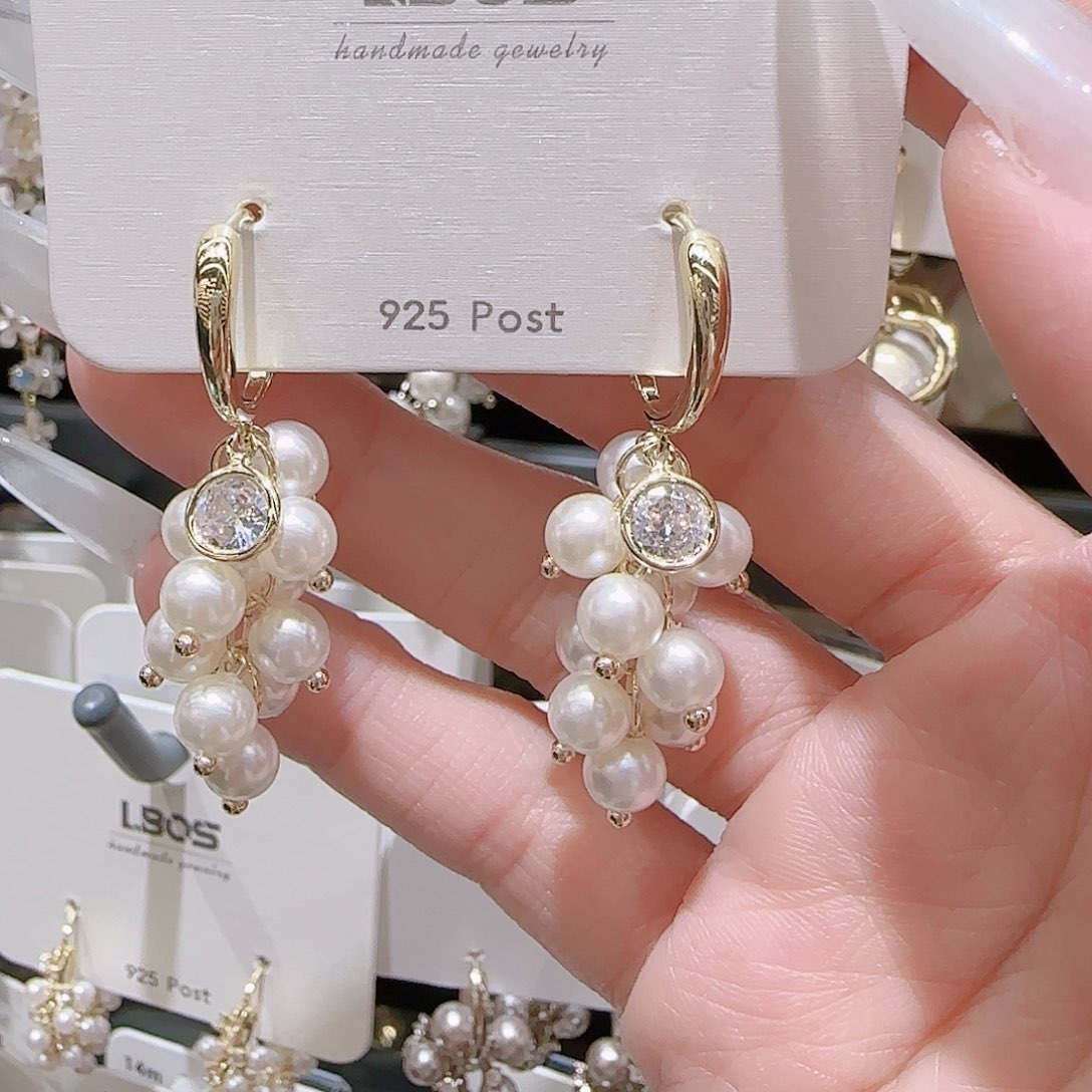 锆石铜合金925银耳环