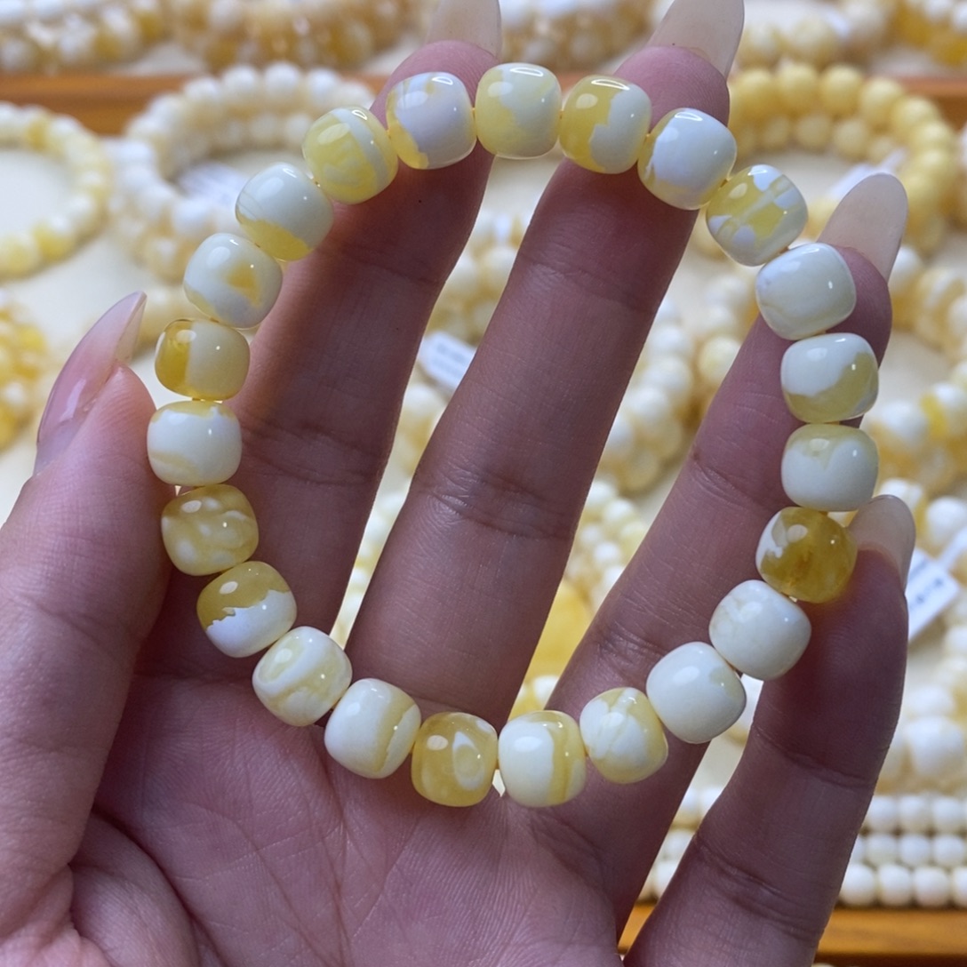 琥珀未镶嵌手串9m