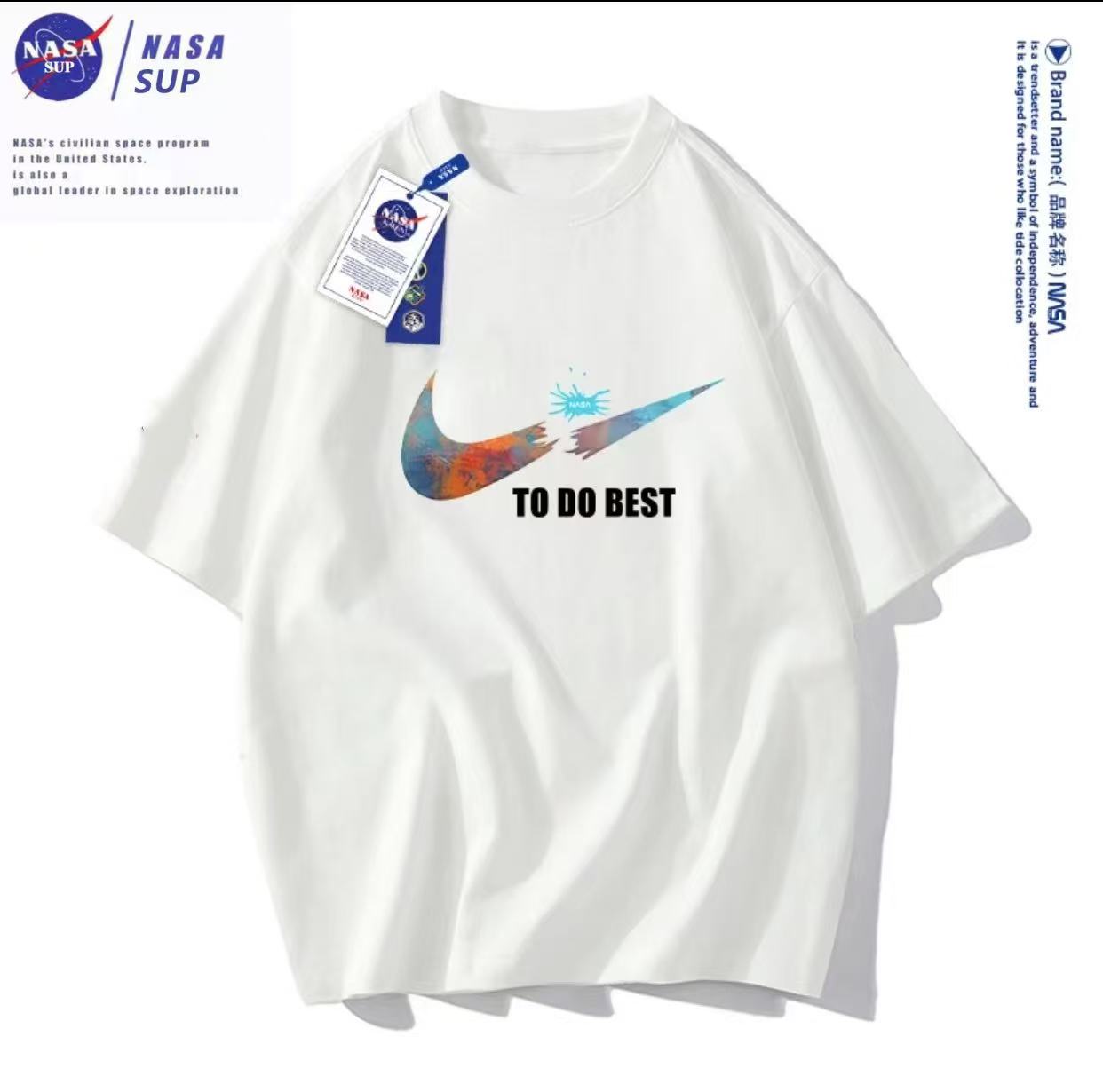 【商场同款】一折福利|纯棉夏季短袖男女休闲透气圆领印花T恤3739