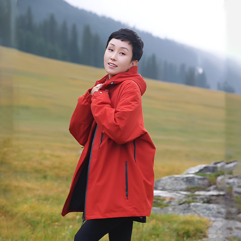 溏朵记2025秋季新款休闲宽松三防男女款连帽两件套夹克外套11002