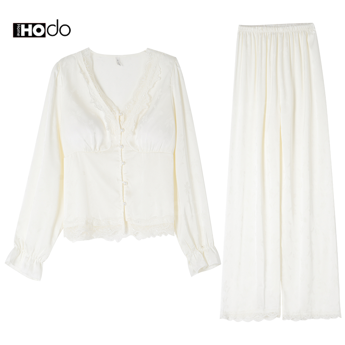 【大福专属】新款蕾丝性感春夏蝴蝶长袖季家居服HDYJH3257