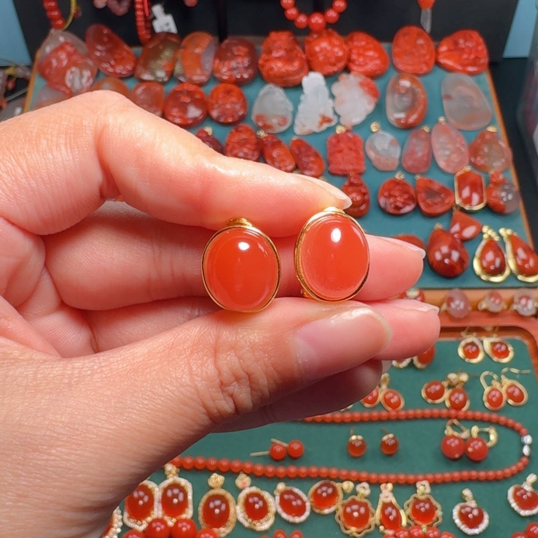 南红玛瑙南红玛瑙银S925镶嵌
