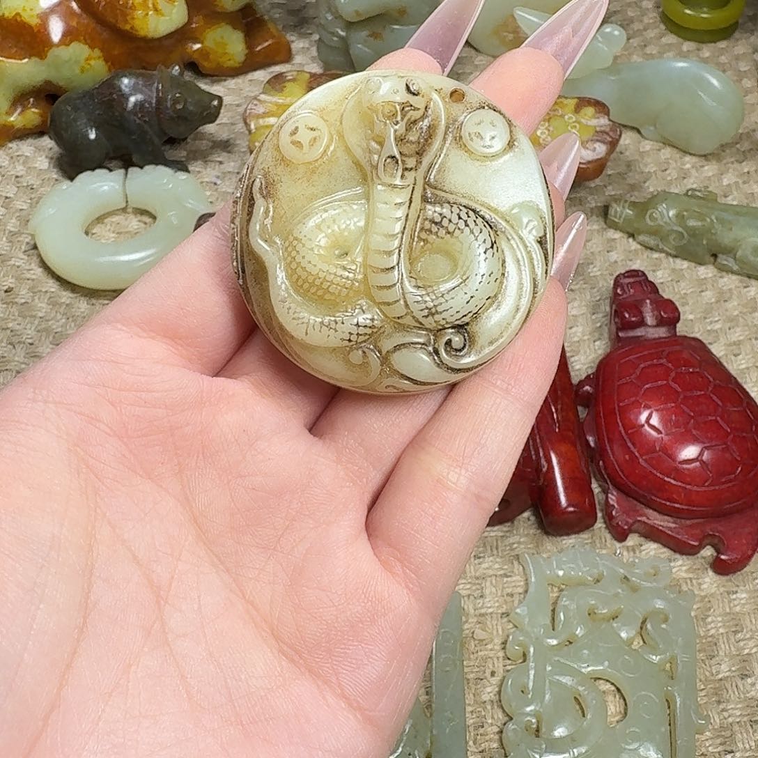 白玉菩提吊坠挂件