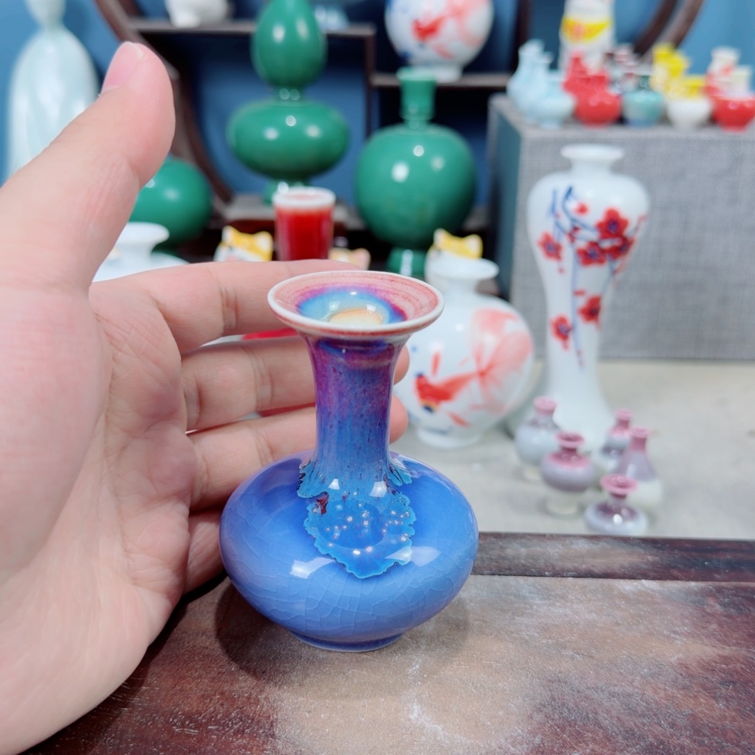 陶瓷手工小花器摆件