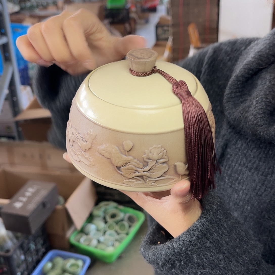 龙泉云间青瓷小米茶器