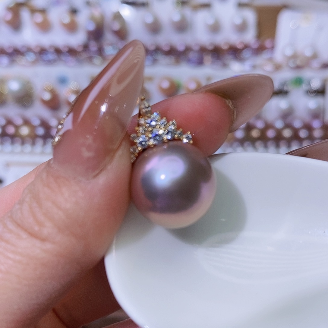 淡水珍珠颈饰银S925镶嵌